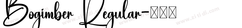 Bogimber Regular字体转换